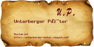 Unterberger Péter névjegykártya
